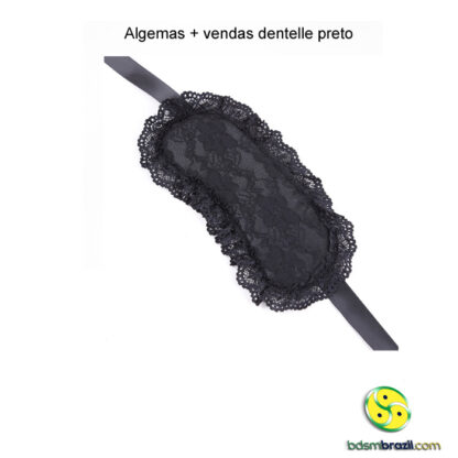 Algemas + vendas dentelle preto