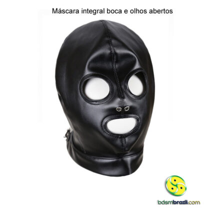 Máscara integral boca e olhos abertos