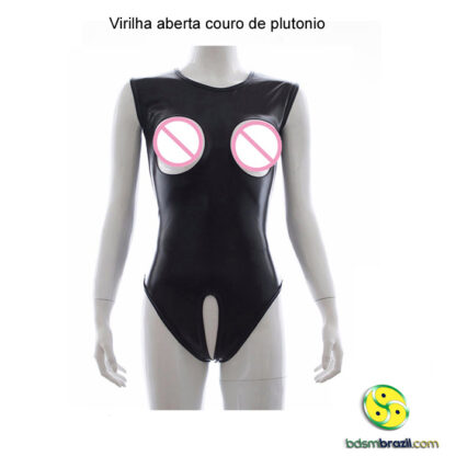 Virilha aberta couro de plutonio