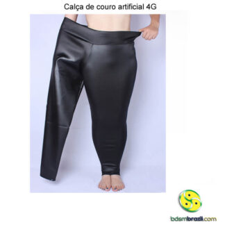 Calça de couro artificial 4G