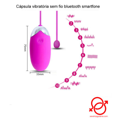 Cápsula vibratória sem fio bluetooth smartfone