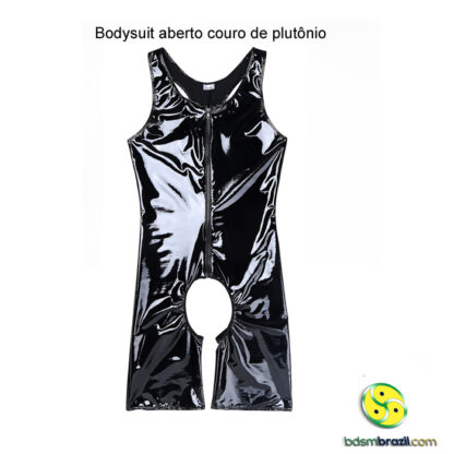 Bodysuit aberto couro de plutônio - Image 3