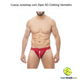 Cueca Jockstrap com Ziper SD Clothing Vermelho