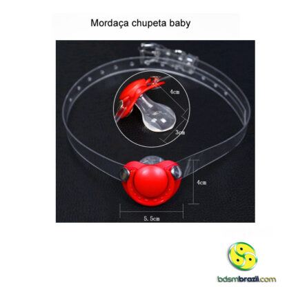 Mordaça chupeta baby