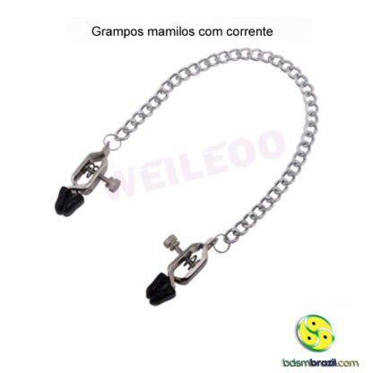 Grampos mamilos com corrente