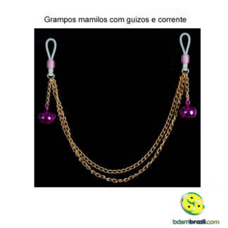 Grampos mamilos com guizos e corrente