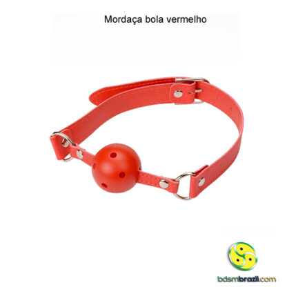 Mordaça bola vermelho