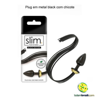 Plug em metal black com chicote