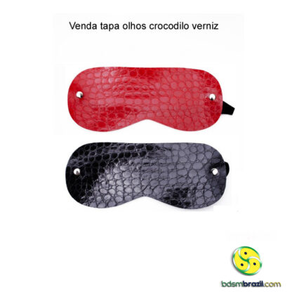 Venda tapa olhos verniz crocodilo