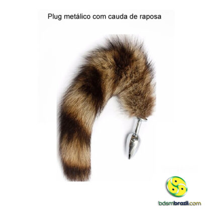 Plug metálico com cauda de raposa