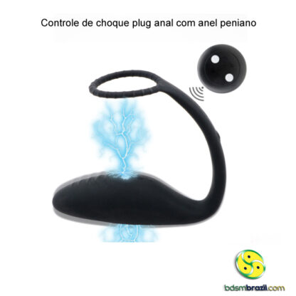 Controle de choque plug anal com anel peniano