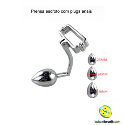 Prensa escroto com plugs anais