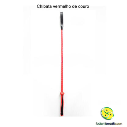 Chibata vermelho de couro