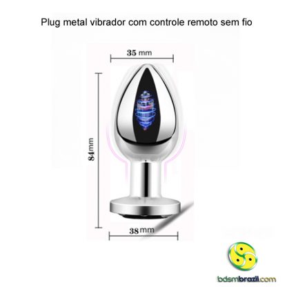 Plug metal vibrador com controle remoto sem fio - Image 2