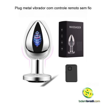 Plug metal vibrador com controle remoto sem fio - Image 6