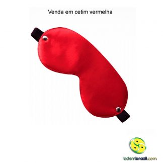 Venda em cetim vermelha'