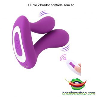 Duplo vibrador controle sem fio