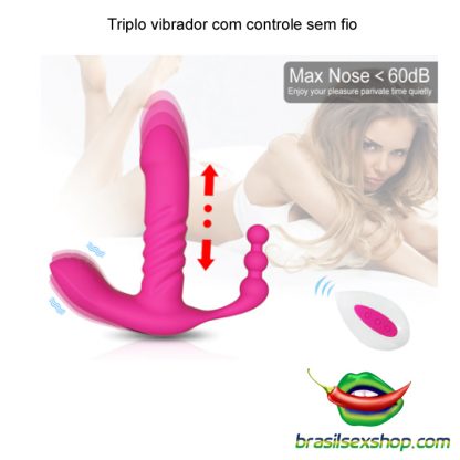 Triplo vibrador com controle sem fio - Image 4