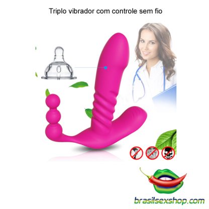 Triplo vibrador com controle sem fio - Image 8