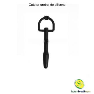 Cateter uretral de silicone com furo