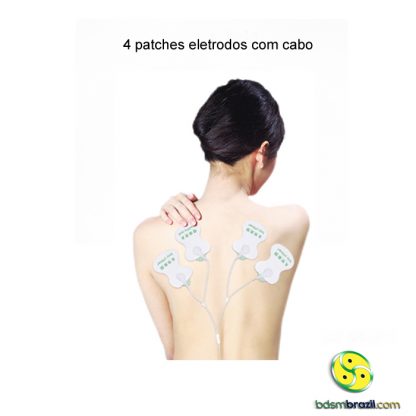 4 patches eletrodos com cabo