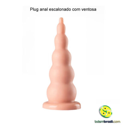 Plug anal escalonado com ventosa