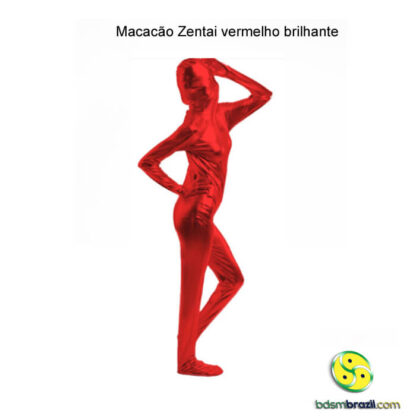 Macacão Zentai vermelho brilhante