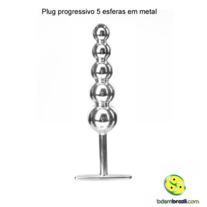 Plug progressivo 5 esferas em metal - Image 2