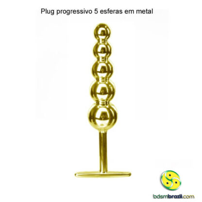 Plug progressivo 5 esferas em metal - Image 3