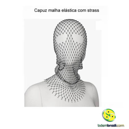 Capuz malha elástica com strass