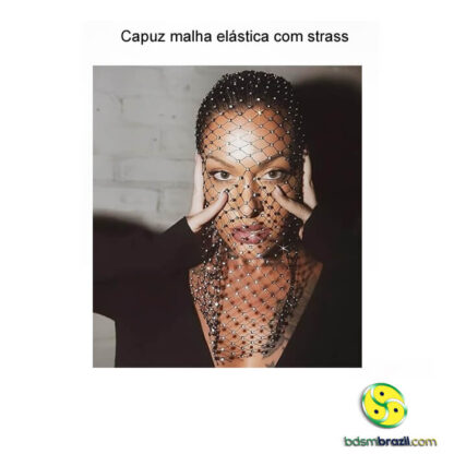 Capuz malha elástica com strass - Image 2