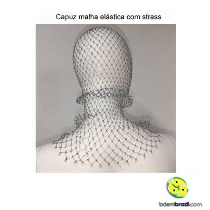 Capuz malha elástica com strass - Image 3