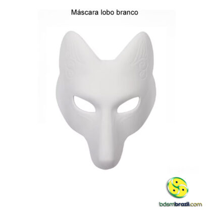 Máscara lobo branco