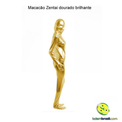 Macacão Zentai dourado brilhante - Image 4