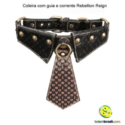 Coleira com guia e corrente Rebellion Reign