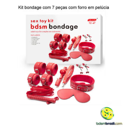 Kit bondage 7 peças com forro em pelúcia - Image 2