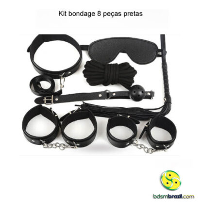 Kit bondage 8 peças pretas - Image 2