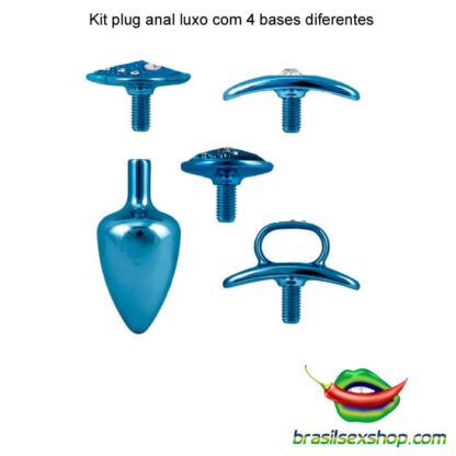 Kit plug anal luxo com 4 bases diferentes - Image 3