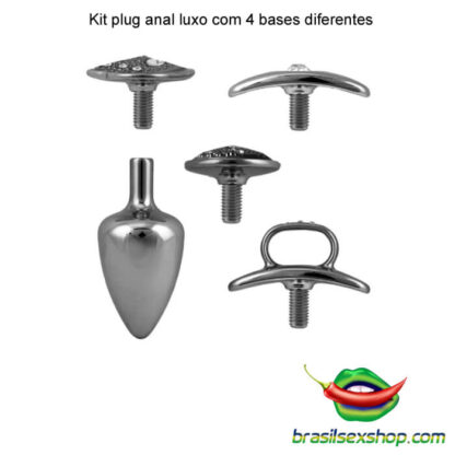 Kit plug anal luxo com 4 bases diferentes - Image 5