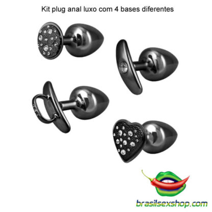 Kit plug anal luxo com 4 bases diferentes - Image 6