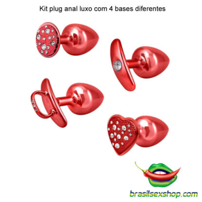 Kit plug anal luxo com 4 bases diferentes - Image 8