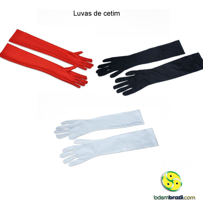 Luvas de cetim