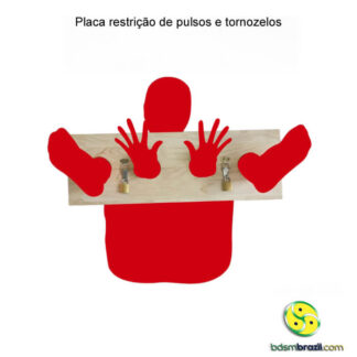 Placa restrição de pulsos e tornozelos
