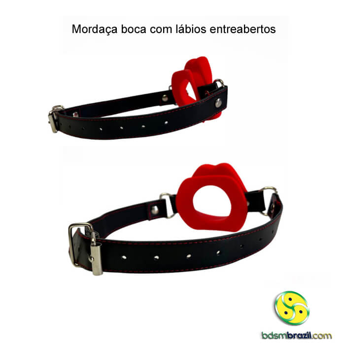 Mordaça boca com lábios entreabertos - Imagem 2