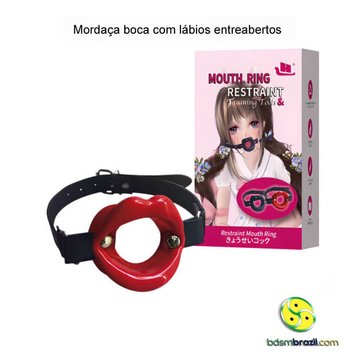 Mordaça boca com lábios entreabertos - Imagem 3