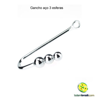 Gancho em Aço Inox com 3 Esferas Progressivas